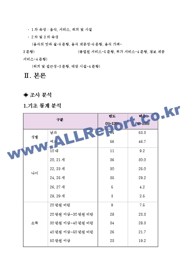 [경영학]패밀리레스토랑의소비자만족도조사및개선방향a＋리포트.hwp